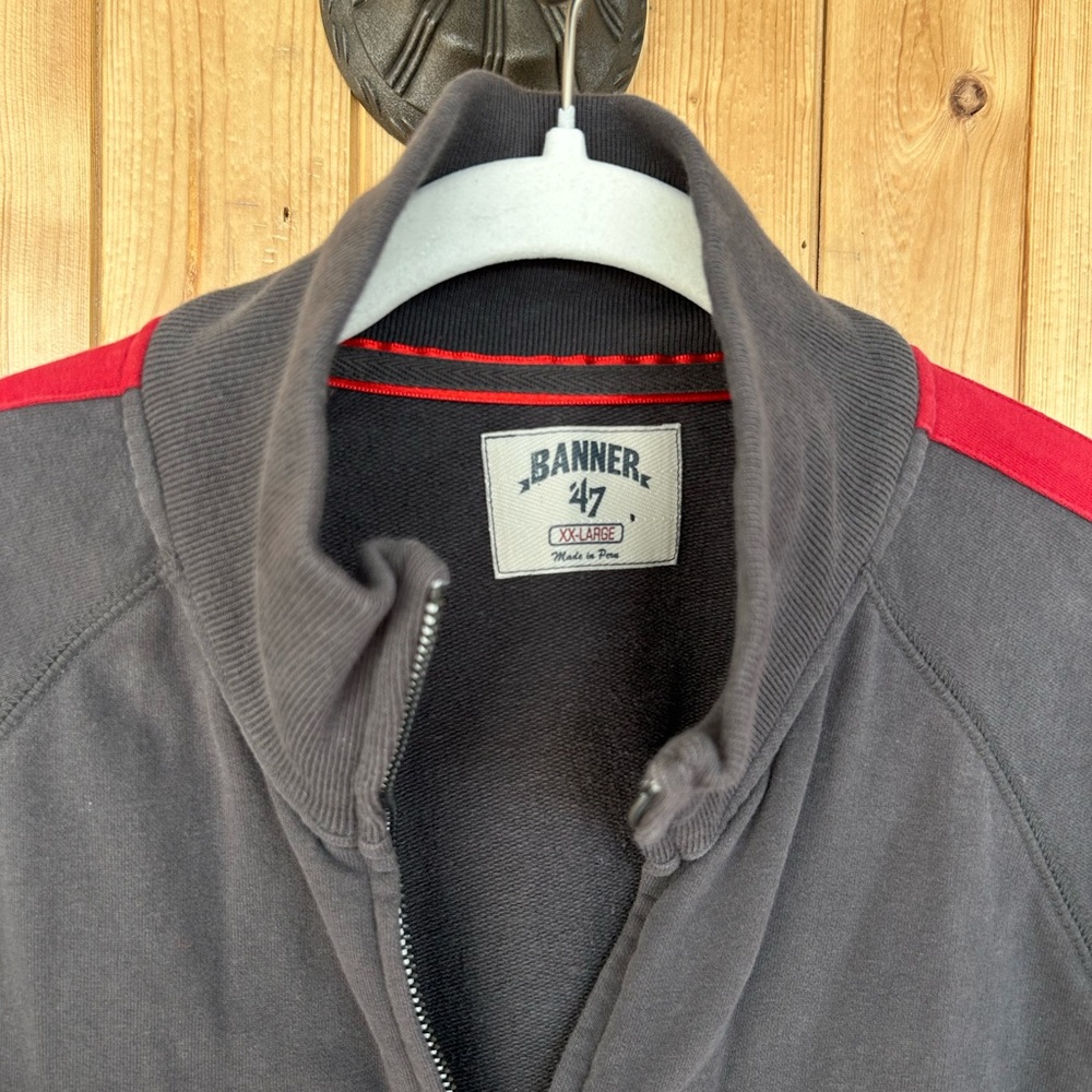 Men’s Banner ‘47 Gray Full-Zip OKOBOJI Sweatshirt Size XX-Large - Picture 2 of 5